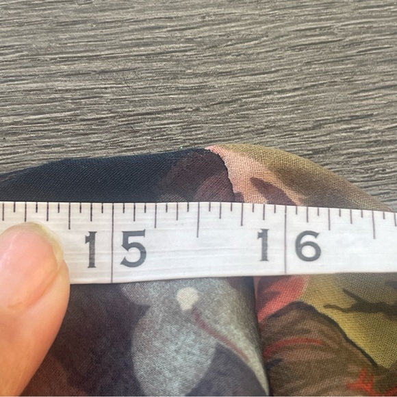 Show Me Your Mumu Poet Tie Top Hunter Green Floral Blouse Women's Size Med Boho - Picture 9 of 12